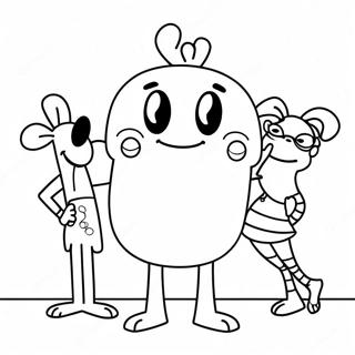 Funny Mo Willems Characters Coloring Page 104021-41917