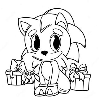 Christmas Sonic Coloring Page 104045-41933