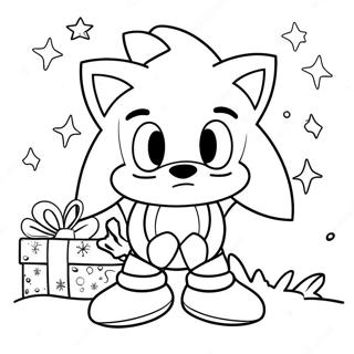 Christmas Sonic Coloring Page 104045-41934