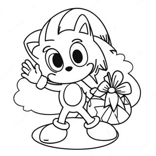 Christmas Sonic Coloring Page 104045-41935