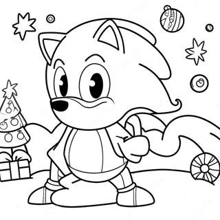 Christmas Sonic Coloring Page 104045-41936