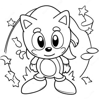 Sonic The Hedgehog With Santa Hat Coloring Page 104046-41937