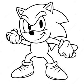 Sonic The Hedgehog With Santa Hat Coloring Page 104046-41938