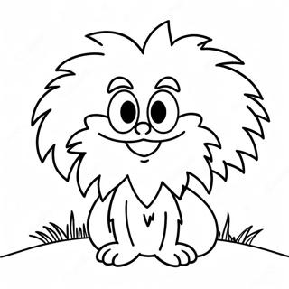 Cute Lorax With Mustache Coloring Page 104097-41977