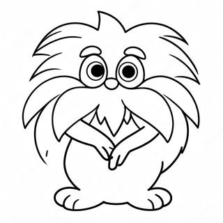 Cute Lorax With Mustache Coloring Page 104097-41978