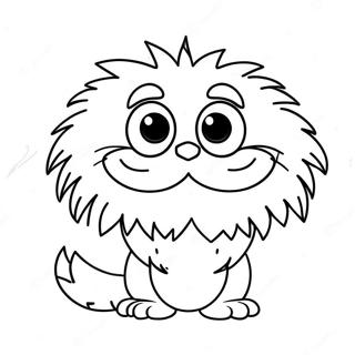 Cute Lorax With Mustache Coloring Page 104097 41980