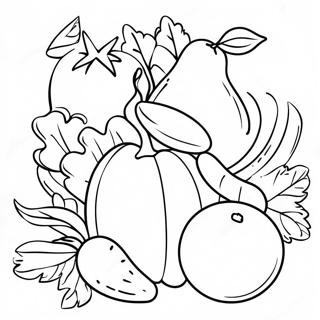 Colorful Fruits And Vegetables Coloring Page 10409-1739