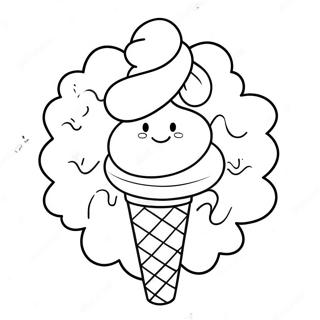 Delicious Ice Cream Cone Coloring Page 10410-2782