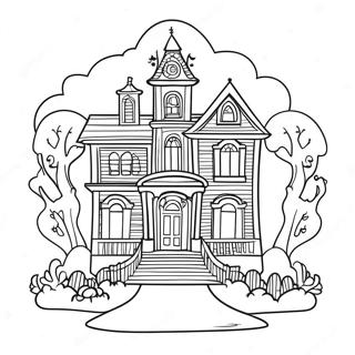 Haunted Mansion Coloring Pages