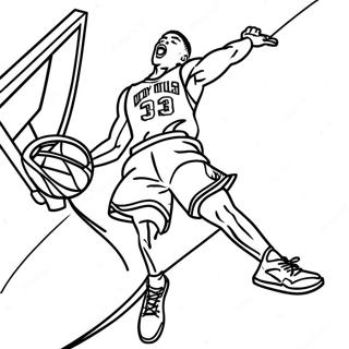 Jayson Tatum Dunking Action Coloring Page 104200-42059