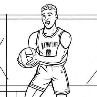 Jayson Tatum Shooting A Three Point Shot Coloring Page 104201-42063