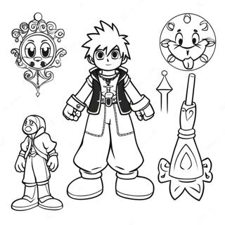 Kingdom Hearts Coloring Page 104276-42116