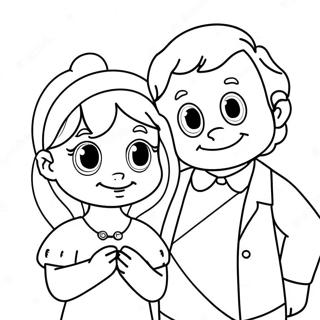 Charlotte And Wilbur Friendship Coloring Page 104303-42137