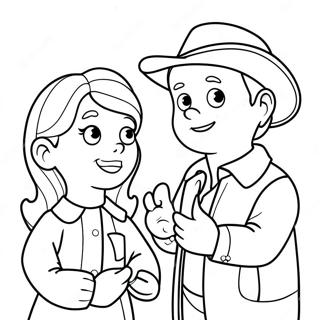 Charlotte And Wilbur Friendship Coloring Page 104303-42138