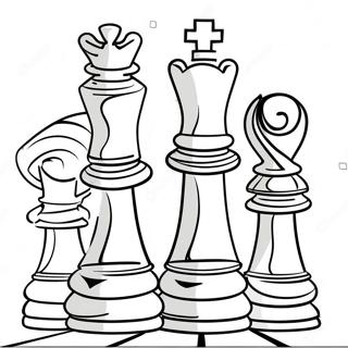 Colorful Chess Pieces Coloring Page 104329-42158