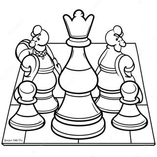 Fantasy Chess Board Coloring Page 104331-42168
