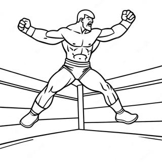 Exciting Wwe Wrestler Jumping On Opponent Coloring Page 104354-42177