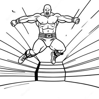 Exciting Wwe Wrestler Jumping On Opponent Coloring Page 104354-42179