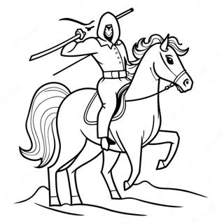 Menacing Headless Horseman Coloring Page 104407 42222