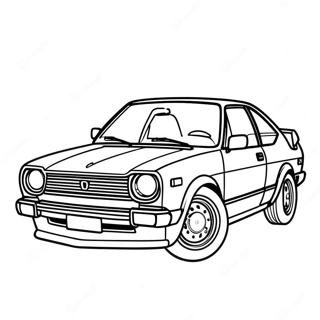 Classic Honda Civic Coloring Page 104432-42241