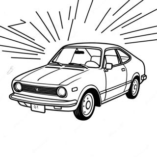 Classic Honda Civic Coloring Page 104432-42242