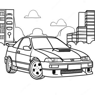 Modified Honda Civic Coloring Page 104433 42245