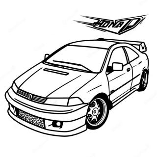 Modified Honda Civic Coloring Page 104433 42248