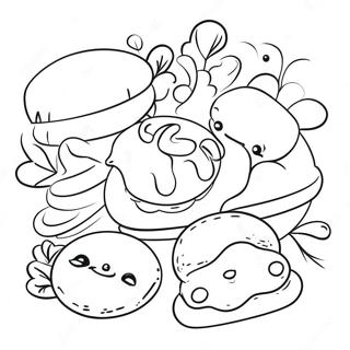 Cute French Bakery Treats Coloring Page 104665 42430