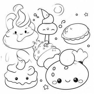 Cute French Bakery Treats Coloring Page 104665 42432