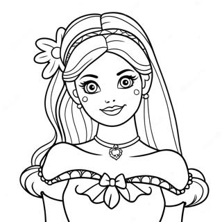 Spooky Barbie In Costume Coloring Page 104713-42459