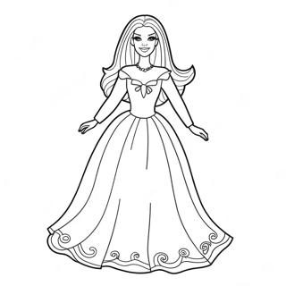 Barbie Ghost Costume Coloring Page 104716-42469