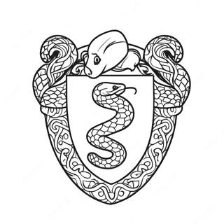 Slytherin Crest With Snake Coloring Page 104764-42497