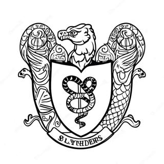 Slytherin Crest With Snake Coloring Page 104764-42498