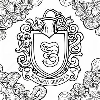 Slytherin Crest With Snake Coloring Page 104764-42499