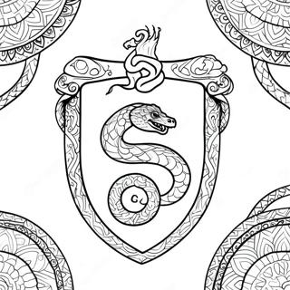 Slytherin Crest With Snake Coloring Page 104764-42500