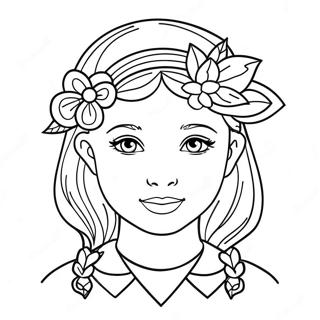 Flower Girl Coloring Page 104841-42553