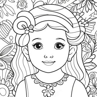 Flower Girl Coloring Page 104841-42554