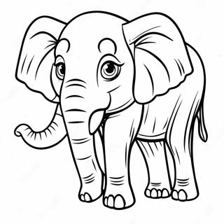 Elegant African Elephant Coloring Page 104998 42683