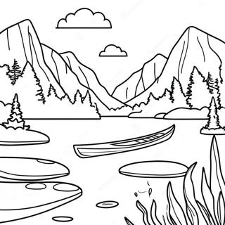 Serene Lake National Park Coloring Page 105049-42724