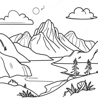 Realistic Landscape Coloring Pages