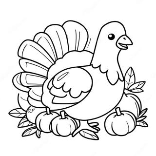 Thanksgiving Turkey Coloring Page 10508-2423