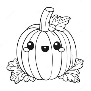 Cute Thanksgiving Pumpkin Coloring Page 10509-1834