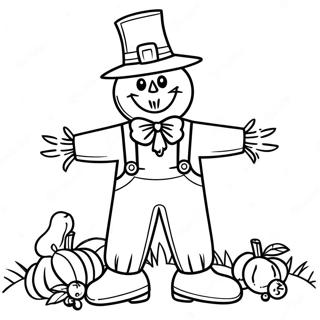 Thanksgiving Scarecrow Coloring Page 10511-2723