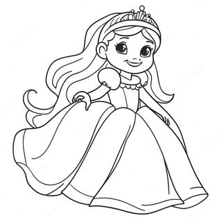Playful Pink Princess Coloring Page 105204-42848