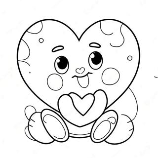 Cute We Love You Heart Coloring Page 105278-42911