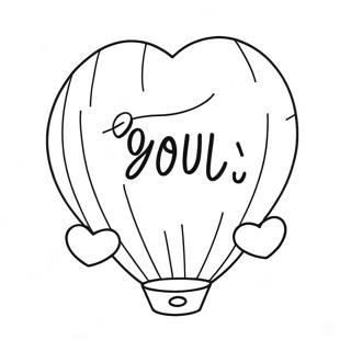Colorful We Love You Balloon Coloring Page 105279-42914