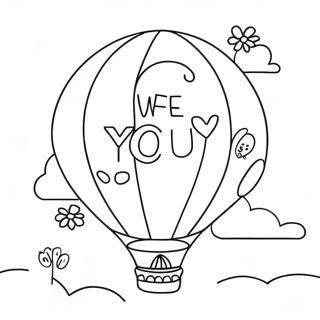 Colorful We Love You Balloon Coloring Page 105279-42915
