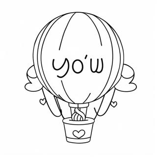 Colorful We Love You Balloon Coloring Page 105279-42916