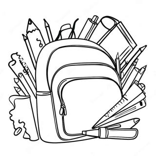 Colorful Welcome Back School Coloring Page 105331-42954