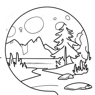 Beautiful Michigan Lakes Coloring Page 105355-42969